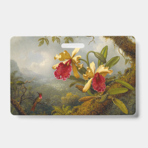 Orchids and Hummingbird Heade ID Badge