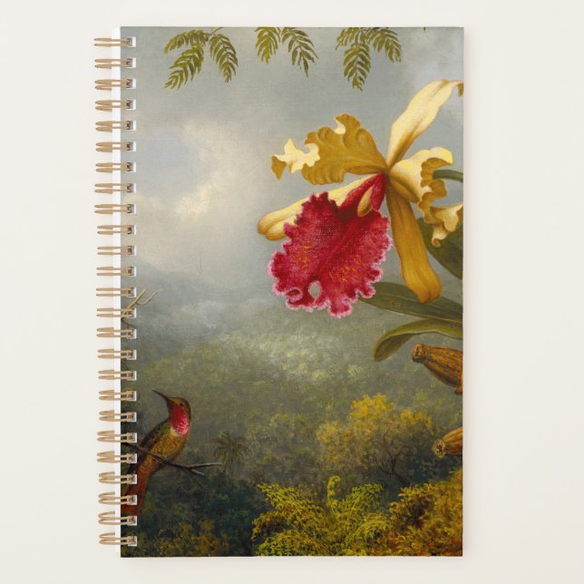 Orchids and Hummingbird Heade Planner (Front)