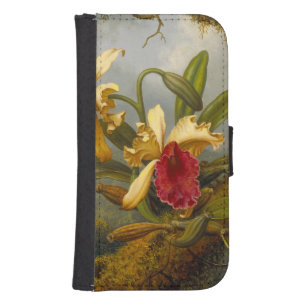Orchids and Hummingbird Heade Samsung S4 Wallet Case
