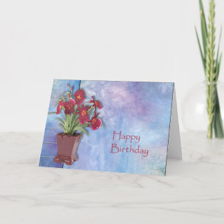 Orchids and Watercolor Card