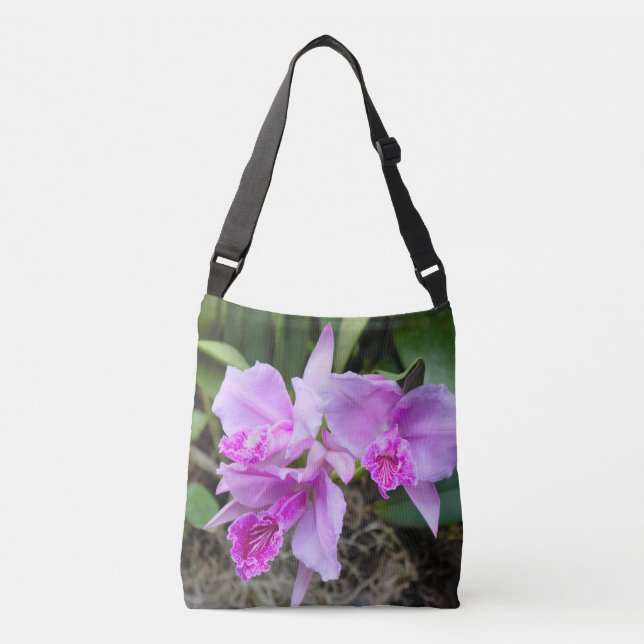 Orchids Bouquet Crossbody Bag (Front)