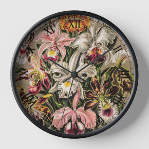 Orchids by Ernst Haeckel Clock