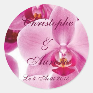 Orchids Classic Round Sticker