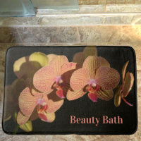 Orchids Coral Pink Photographic Floral Black