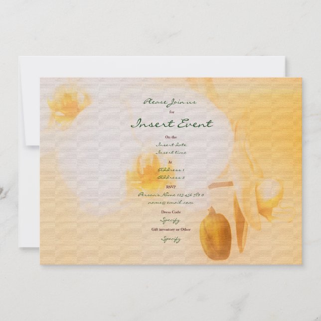 Orchids - customisable invitation (Front)