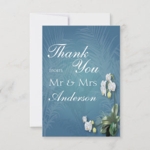 Orchids & Ferns Wedding Thank You Card