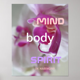 Orchids Floral Art Zen health Poster
