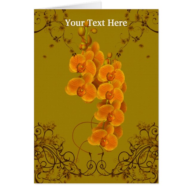Orchids Floral Design Photo Card (Front)