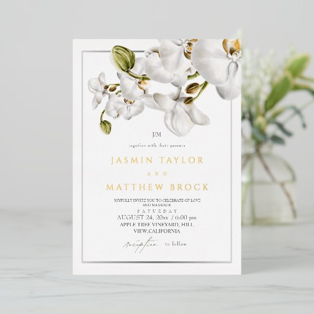 Orchids Frame Elegant Wedding (Standing Front)