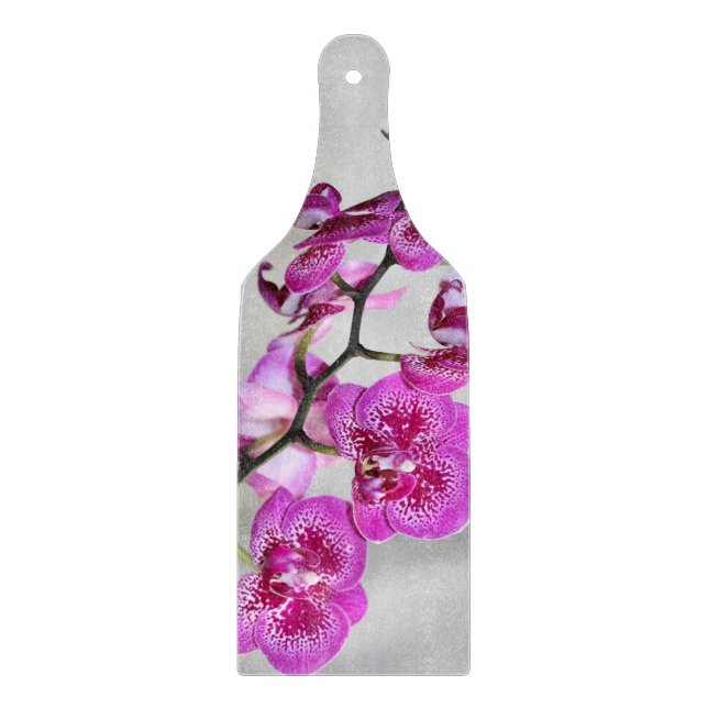 Orchids Glass Cutting Board (Front)