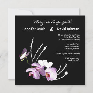 Orchids Ikebana Emgagement Announcement