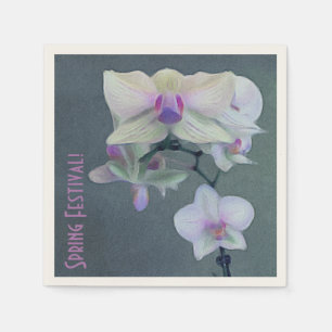 Orchids In Shades Of Purple Napkin