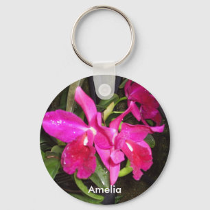 Orchids Name Keychain