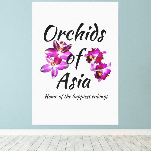 Orchids of Asia Canvas Print (Insitu(Wood Floor))