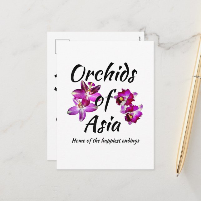 Orchids of Asia Holiday Postcard (Front/Back In Situ)