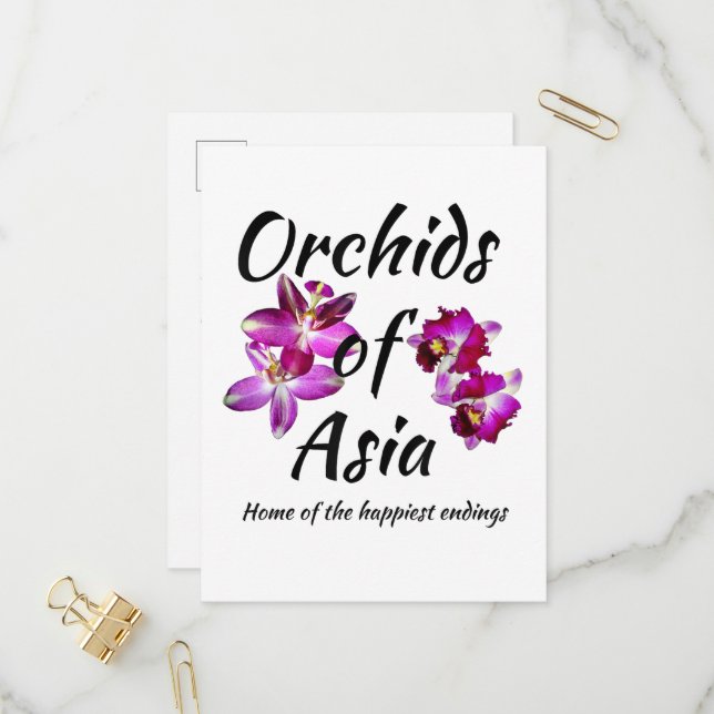 Orchids of Asia Invitation Postcard (Front/Back In Situ)