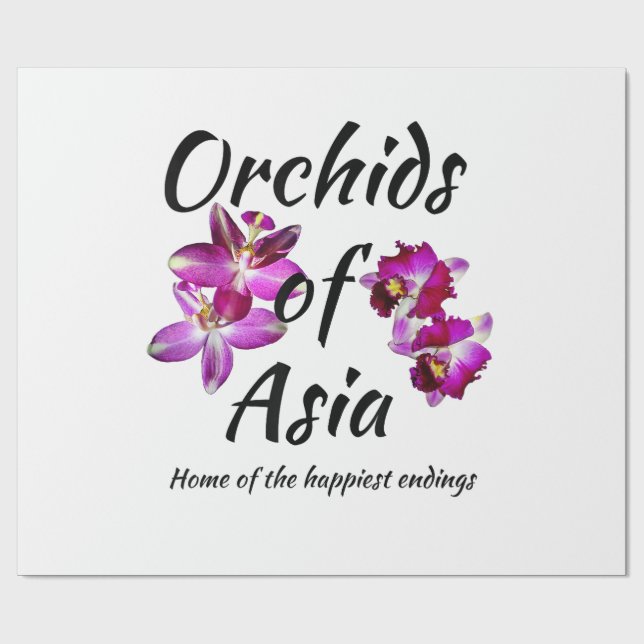Orchids of Asia Wrapping Paper (Flat)