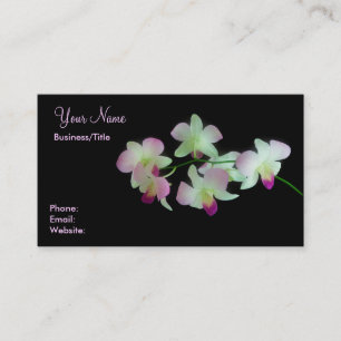 Orchids on Black Business Card