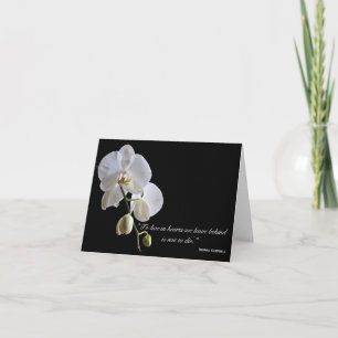 Orchids on Black Thank You for Your Sympathy Card
