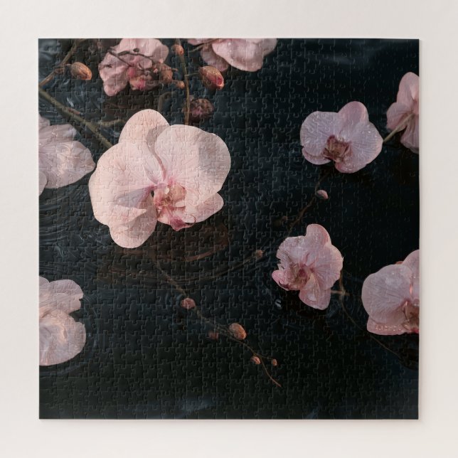Orchids on Still Water Jigsaw Puzzle (Vertical)