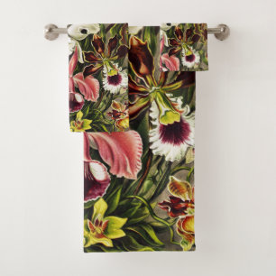 Orchids, Orchideae Denusblumen Ernst Haeckel Bath Towel Set