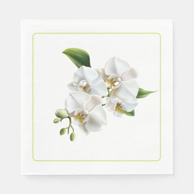 Orchids Paper Napkins (Front)