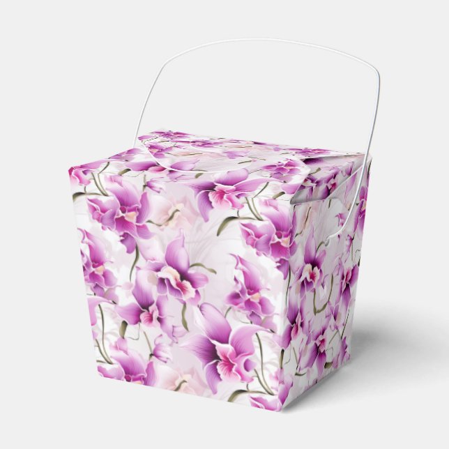 Orchids Party Treat Box (Front Side)