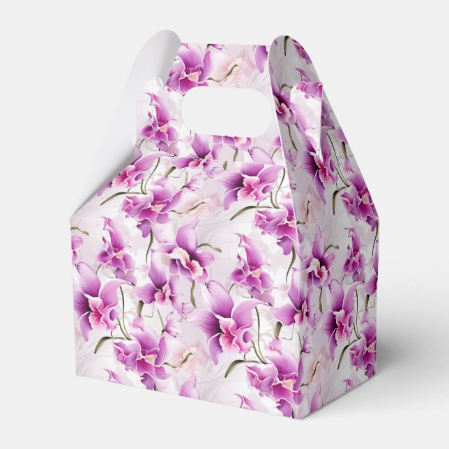Orchids Party Treat Box (Front Side)