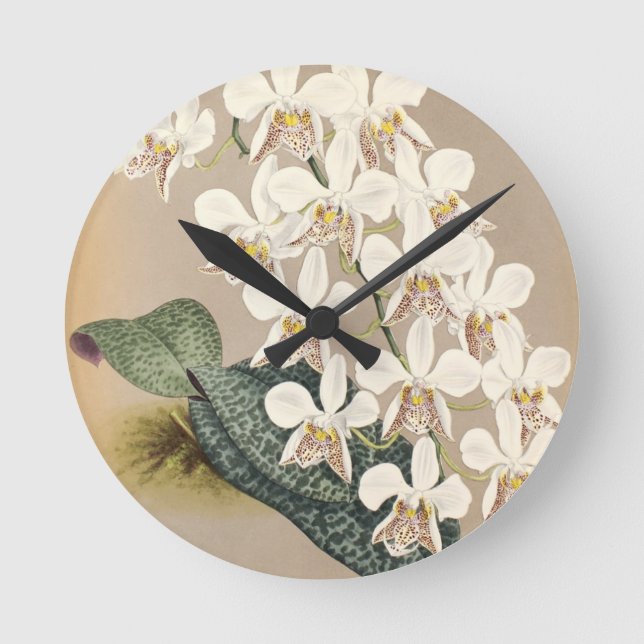 Orchids Round Clock (Front)