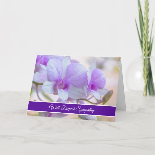 Orchids Sympathy Card (Front)
