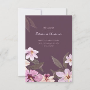 Orchids Sympathy Thank You Card