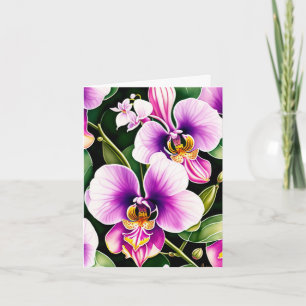 Orchids Thank You Note Card