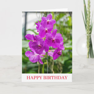Orchids up close birthday card