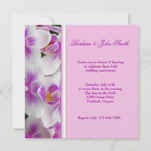 Orchids Wedding Anniversary Invitation