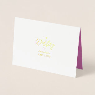 Orchids Wedding Gold Foil RSVP Card
