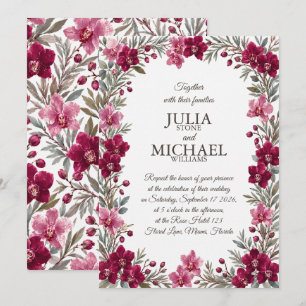 Orchids Wedding Invitation