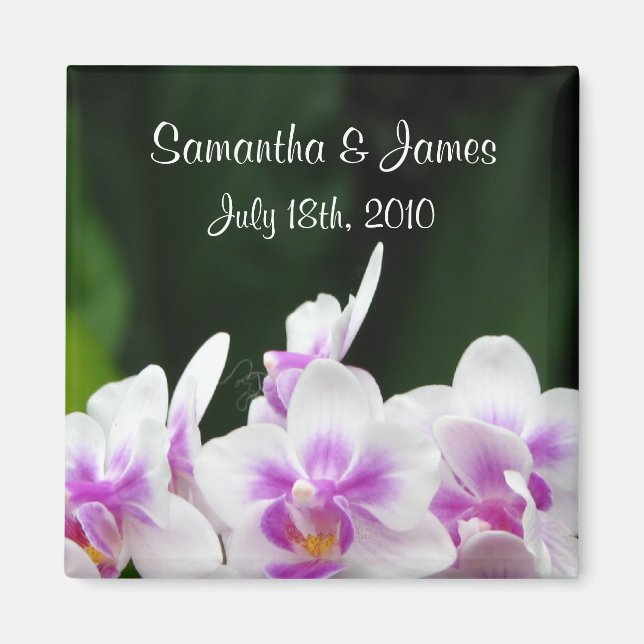 Orchids Wedding Magnet (Front)