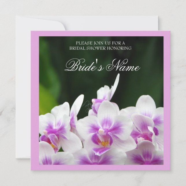 Orchids Wedding Shower Invitation (Front)