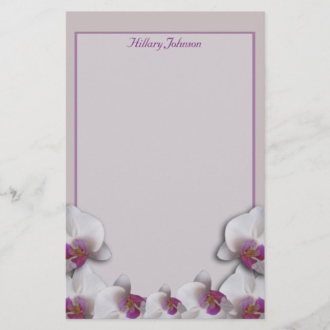 Orchids Wedding Stationery (Front)