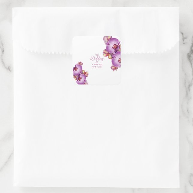Orchids Wedding Sticker (Bag)