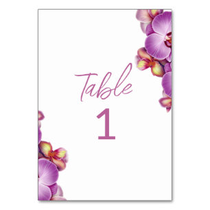 Orchids Wedding Table Card