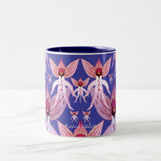 Orchis italica Two-Tone coffee mug