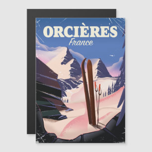 ORCIÈRES france ski poster
