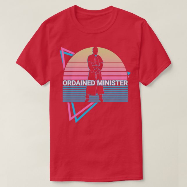 Ordained Minister Retro T-Shirt (Design Front)