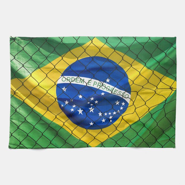 Ordem e Progresso Flag of Brazil  Tea Towel (Horizontal)