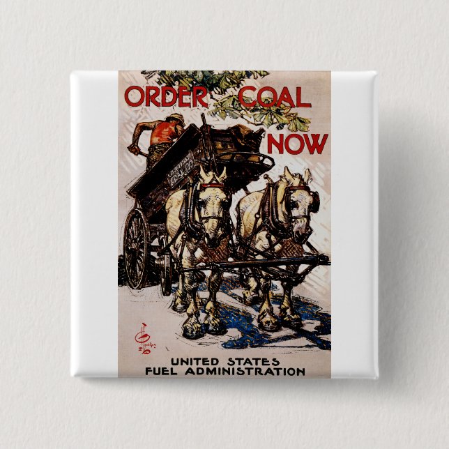 Order Coal Now 15 Cm Square Badge (Front)