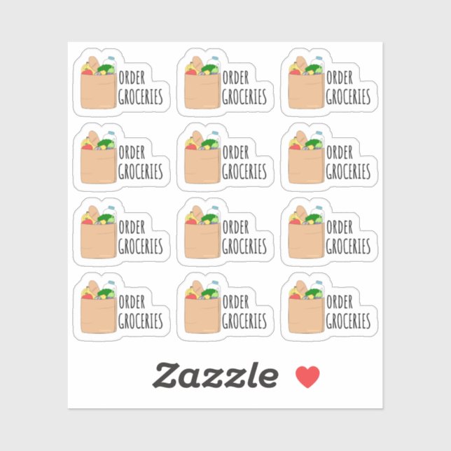 Order Groceries Shopping Reminder Bujo Planner (Sheet)