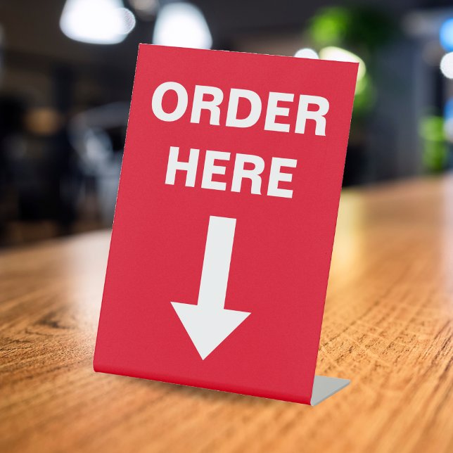 Order Here Bar Restaurant Pedestal Sign (Order Here Bar Restaurant Pedestal Sign)