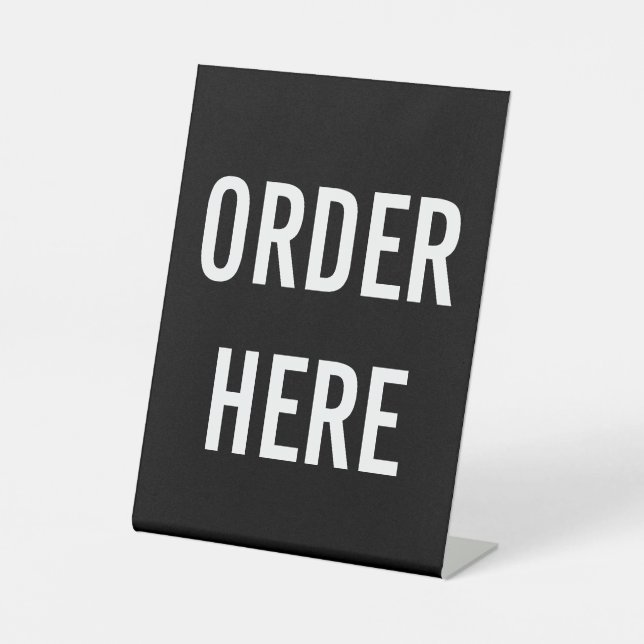 ORDER HERE PEDESTAL SIGN (Front)
