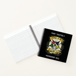Order of Easter Star Membership Roll Notebook